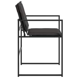 Ensemble de 4 chaises de jardin noires et gris foncé - Product Image 6