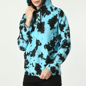 Haut décontracté doux au toucher Solid Trader, tissu écologique, style imprimé tourbillon magnifique, sweat à capuche tie-dye pour femme - Product Image 1