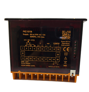 Indicateur de processus à affichage LED rouge à 4 chiffres Selec PIC101-N avec entrée universelle et communication RS485 - Product Image 2