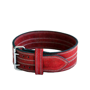 Adjustable Cowhide Weight Lifting <b>Belt</b> With Buckle Closure For Strength Training Unisex Waist Support - Product Image 6