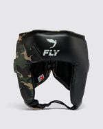 Protector de Cabeza para Boxeo Fly, Negro Camuflaje, Cuero PU, Protección Facial Abierta, para Adultos, Unisex, Equipo Deportivo - Product Image 5