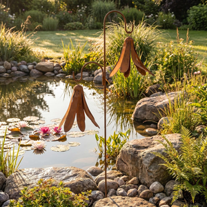 Estaca Decorativa de Metal Rústico para Jardín, Escultura Artística para Exteriores, para Césped, Camino, Jardín de Flores y Decoración de Paisajes - Product Image 4