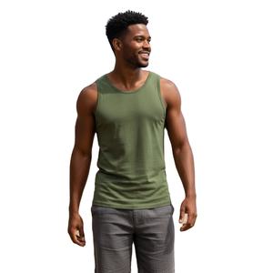 Camiseta sin Mangas Básica para Hombre, Algodón Suave, Corte Regular, Informal, para el Hogar o el Gimnasio, Precio de Fábrica al por Mayor para el Mercado de Fitness - Product Image 1