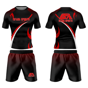 Conjunto de Rashguard No Gi BJJ de alto rendimiento para hombre, camiseta y pantalones cortos de compresión ligeros, uniforme de entrenamiento de MMA - Product Image 4