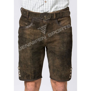 Short en cuir véritable pour homme, style bavarois, taille mi-haute, en peau de daim, pour cosplay et fêtes, collection automne - Product Image 2