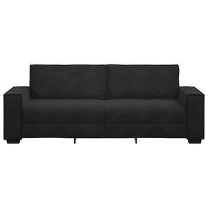 Sofá Rectangular de 3 Plazas en Terciopelo Negro para Sala de Estar - Product Image 4