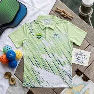 เสื้อโปโลพิคเคิลบอลแบบกำหนดเองสำหรับการแข่งขัน เสื้อโปโลพิคเคิลบอลแห้งเร็ว รับผลิตแบบ OEM ODM ขายส่ง ผู้ผลิตชุดกีฬาแห้งเร็ว - Product Image 1