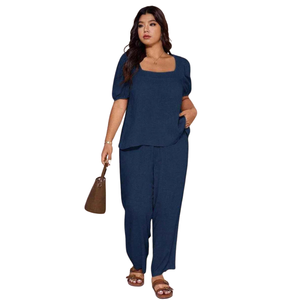 Ensemble de combinaison imprimée tendance pour femmes, vêtements en deux pièces - Product Image 1
