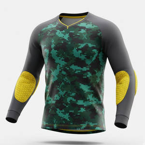 Camiseta de Portero de Fútbol de Manga Larga, Tejido Transpirable, Ropa Deportiva para Hombres Adultos, Tallas Grandes, Clubes, Academias, Equipos Deportivos - Product Image 1