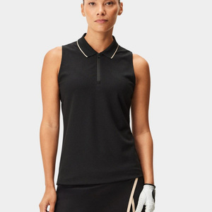 <b>Women's</b> Sleeveless <b>Polo</b> <b>Shirt</b> <b>Black</b> Knitted Quick Dry Casual Golf Top Wholesale Top quality Custom OEM - Product Image 1