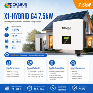 Onduleur hybride monophasé <span class=keywords><strong>SolaX</strong></span> 7.5kW X1-<span class=keywords><strong>HYBRID</strong></span> G4 2 MPPT 16A 200% surdimensionnement 150% EPS 97% Efficacité 15kW en parallèle pour la maison - Product Image 2