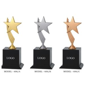 Exquisite Golden Star Metal Office Accent With Luxury Star Shaped Dial Silver Brown And Gold Plated Finishes - Product Image 2
