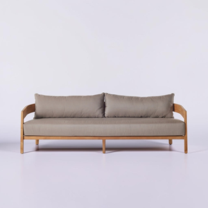 Venta Directa de Fábrica, Sofá de Madera de Teca, Estilo Orgánico Moderno, Sofá de 3 Plazas, Minimalista, para Sala de Estar, Hotel, Proveedor Directo B2B - Product Image 4