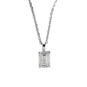 Collar de Diamantes de Oro Sólido de 18K de Lujo, Colgante de Diamantes Sintéticos Cultivados en Laboratorio para Mujer - Product Image 1