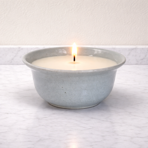 Charcoal Luxe Ceramic <b>Candle</b> Vessel Wide Bowl Gold Rim Smooth Glaze Heat Resistant Durable Reusable Single Wick Decor - Product Image 2