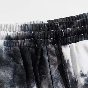 Shorts de bain tie-dye pour hommes, séchage rapide, cordon de serrage, décontractés, écologiques, 220g, taille mi-haute, en coton, personnalisables, service OEM - Product Image 3