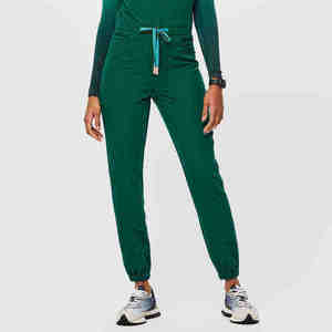 Ensemble de Blouses Médicales Professionnelles Personnalisées Écologiques 100% Coton Extensible Uniforme d'Infirmière Pantalon Jogger Hôpital Médecin Spa Salon - Product Image 5