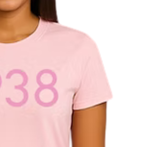 Camiseta Gráfica Rosa para Mujer, Estilo 1938, Informal, para Uso Diario, Estilo Urbano, Cómoda, Suave, Ropa de Moda - Product Image 4