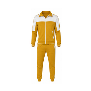 Custom Men Gym Tracksuits Fleece Athletic Sport Set Zip Jacket Jogger <b>Pants</b> Wholesale OEM Sports Clothing Supplier OEM Wholesale - Product Image 1