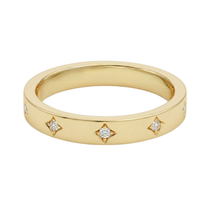 แหวนมอสซาไนต์ชุบทองคำขาว 14k ทรงกลมเจียระไนแบบเหลี่ยม ประดับเพชรแบบหนามเตย เหมาะสำหรับใส่ทุกวัน ดีไซน์เรขาคณิตคลาสสิกสำหรับผู้หญิง - Product Image 1