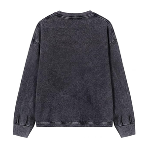 เสื้อสเวตเชิ้ตยูนิเซ็กซ์แบบฟอกสีสไตล์วินเทจ พิมพ์ลายตามสั่งด้วยเทคนิค DTG-DTF พร้อมโลโก้แบบกำหนดเอง - Product Image 4
