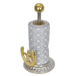 Silver Gold Finish Luxury Horse <b>Shoe</b> Style Tissue Stand Metal Crafts Decorative Napkin <b>Holder</b> for Table Decoration Restaurants - Product Image 2