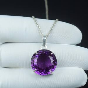 จี้ทรงกลมอะเล็กซานไดรต์เปลี่ยนสี เงินแท้ 925 สร้อยคอหรูหรา ของขวัญวันเกิดเดือนมิถุนายนสำหรับเธอ - Product Image 6