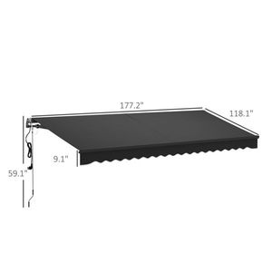Tenda da Sole Retrattile in Lega di Alluminio con Finitura Rivestita in PVC, Larghezza Massima 6m, Illuminazione LED, Uso Residenziale - Product Image 2