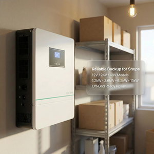 อินเวอร์เตอร์ไฮบริดพลังงานแสงอาทิตย์ 3.6KW 11KW 220V 240V AC เฟสเดียว 1 MPPT รองรับแรงดันไฟฟ้า PV 500V คลื่นไซน์บริสุทธิ์ ใช้ได้กับแบตเตอรี่ตะกั่วกรดและลิเธียม 50Hz/60Hz - Product Image 4