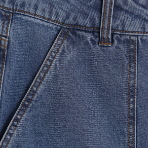 Jean cargo en denim de coton délavé enzymatiquement coupe droite pour homme, décontracté, plusieurs poches, lavable, printemps-automne, OEM - Product Image 4