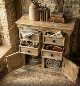 Mueble de Almacenamiento con Múltiples Cajones de Diseño Tradicional en Madera de Mango Sólida, Aparador Duradero que Ahorra Espacio para Sala de Estar, Muebles para el Hogar - Product Image 3