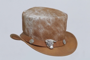 Chapeau de cowboy en cuir véritable de qualité supérieure, style western, pour ranch, rodéo, équitation, extérieur, mode, à large bord, fait main, qualité classique - Product Image 5