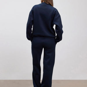 Nouveau style haut de gamme : Sweat à col rond oversize en polyester/coton lavé et doublé, coupe longue, pour l'hiver et l'automne, style streetwear - Product Image 4
