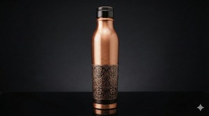 Leak Proof Stainless Steel Plating <b>Copper</b> Water <b>Bottle</b> 800ml Versatile Travel Plating <b>Copper</b> <b>Bottle</b> Ayurvedic <b>Drinking</b> <b>Bottle</b> - Product Image 2