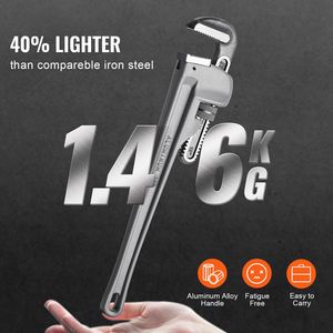 Chiave a Tubo Dritta in Alluminio da 18 Pollici, Alta Resistenza CRV, Impugnatura Ergonomica Facile da Usare, Regolabile per Idraulica - Personalizzabile OEM - Product Image 2