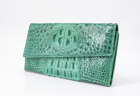 Mini pochette en cuir véritable décontractée pour femmes taille personnalisable (L19.5 X W10.5cm) fermeture à bouton longue à la mode Original Vietnam