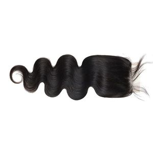 Extensions de cheveux humains vierges indiens, closure à ondulations naturelles, pointes pleines, trame nouée à la main, teintables toutes couleurs, provenance d'un seul donneur - Product Image 2