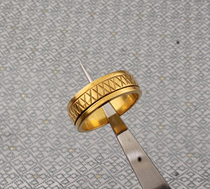 Anillo Apilable de Plata de Ley 925 Chapado en Oro, Estilo Clásico Minimalista para Bodas, Venta al por Mayor para Mujer - Product Image 2