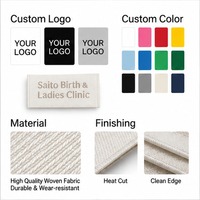 Étiquettes tissées personnalisées avec logo et texte, étiquettes à coudre pour vêtements, articles vestimentaires et sacs