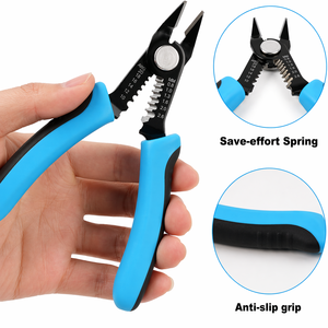 Mini-cisaille de précision en acier inoxydable de 6 pouces, pince coupante à coupe rasante, dénudeur de fils pour 10-20 AWG, fabrication de bijoux, électronique - Product Image 5