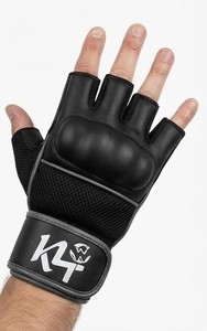 Gants de fitness légers K4 à demi-doigts en néoprène avec sangle de poignet réglable et fermeture rapide pour la musculation et l'entraînement en salle de sport, unisexe - Product Image 4
