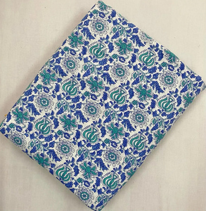 Indian Hand Block Print Cotton <b>Fabric</b> Floral Sanganeri Printed <b>Fabric</b> by Yard Dress Material Wholesale Jaipur - Product Image 1