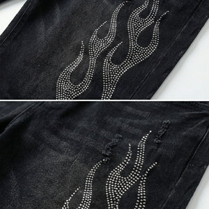 <b>Women</b> Casual Rhinestone Shorts-Wholesale OEM Service Breathable Anti-Wrinkle Custom Colors & Designs Cotton Denim Polyester - Product Image 5