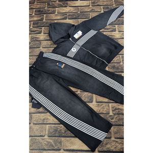 ชุดเซ็ตเสื้อฮู้ดดี้และกางเกงวอร์มพิมพ์ลายทั้งตัว ผ้าฝ้าย สไตล์วินเทจ สตรีทแวร์ ทรงโอเวอร์ไซส์ หนานุ่มพิเศษ - Product Image 1