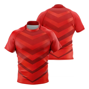 เสื้อรักบี้เปล่าสำหรับพิมพ์ลาย ขายส่ง ชุดรักบี้เรียบๆ พร้อมส่ง เสื้อยืดกีฬาโพลีเอสเตอร์แห้งเร็ว - Product Image 6