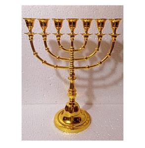 Portavelas de latón hecho a mano y soporte de metal de calidad pura, regalo decorativo para el hogar, acentos de objetos hechos en la India para Navidad - Product Image 2