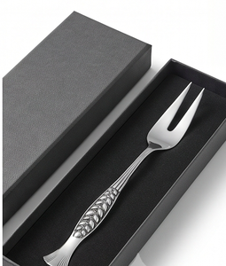 Contemporary Designer Fork With Artistic Handle In Silver Finishing Great For Table Decor Events And <b>Gift</b> <b>Hampers</b> - Product Image 6