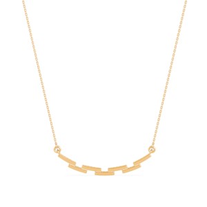 Un elegante collar con colgante de moissanita en forma de barra geométrica de plata 925 es ideal para un look de fiesta para mujeres. - Product Image 6