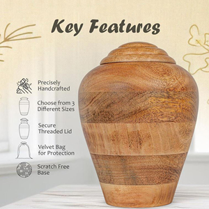 Luxury Wooden Cremation Urn for Memorial Services Wooden Keepsake Urn for Ashes Storage by AYAANS - Product Image 3