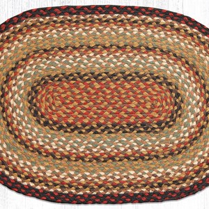 Tapis de sol ovale tressé fait main, multicolore, en coton et jute, pour salon, chambre, hôtel, maison, tapis décoratif - Product Image 6